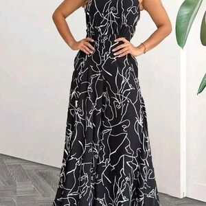 Elegant Black and White Women's Romper